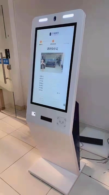 شاشة تعمل باللمس ATM Kiosk Machine A4 طابعة ليزر / قارئ بطاقة الهوية / دفع الكاميرا