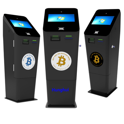 Hunghui Cash In Cash Out Crypto ATM Machine Black Bitcoin Teller Machine. آلة صرف البيتكوين السوداء
